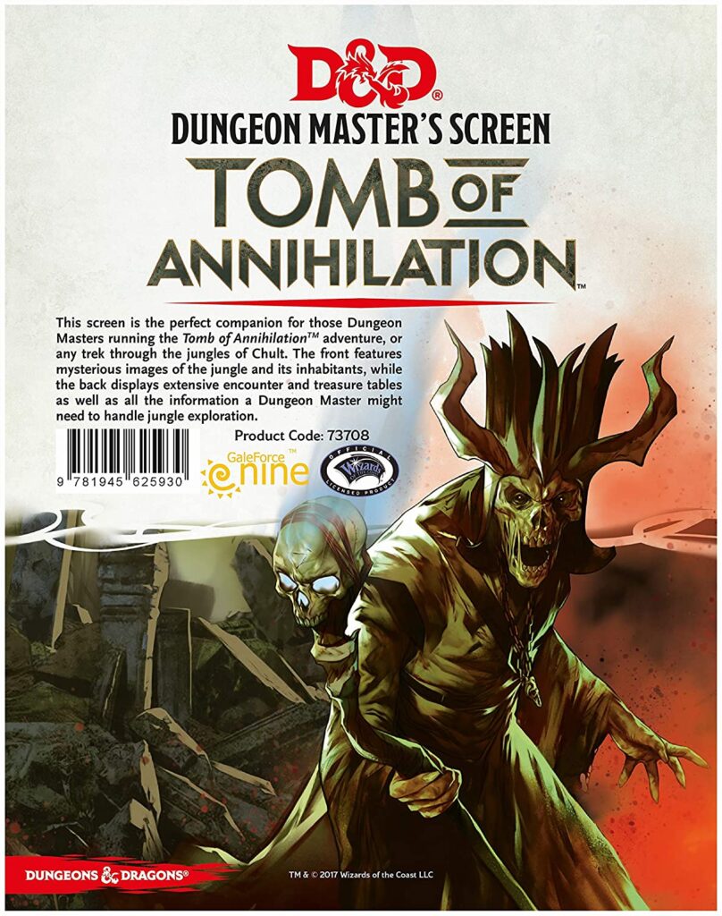 Dungeons & Dragons 5E: Tomb Annihilation Dungeon Master's Screen