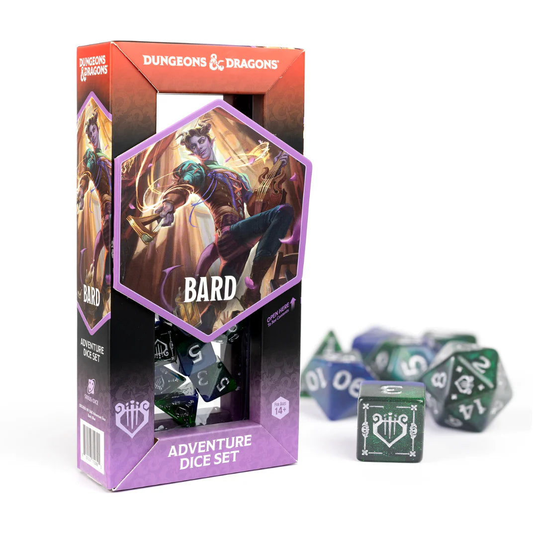 Dungeons & Dragons: Bard - Adventure Dice Set (Blue)