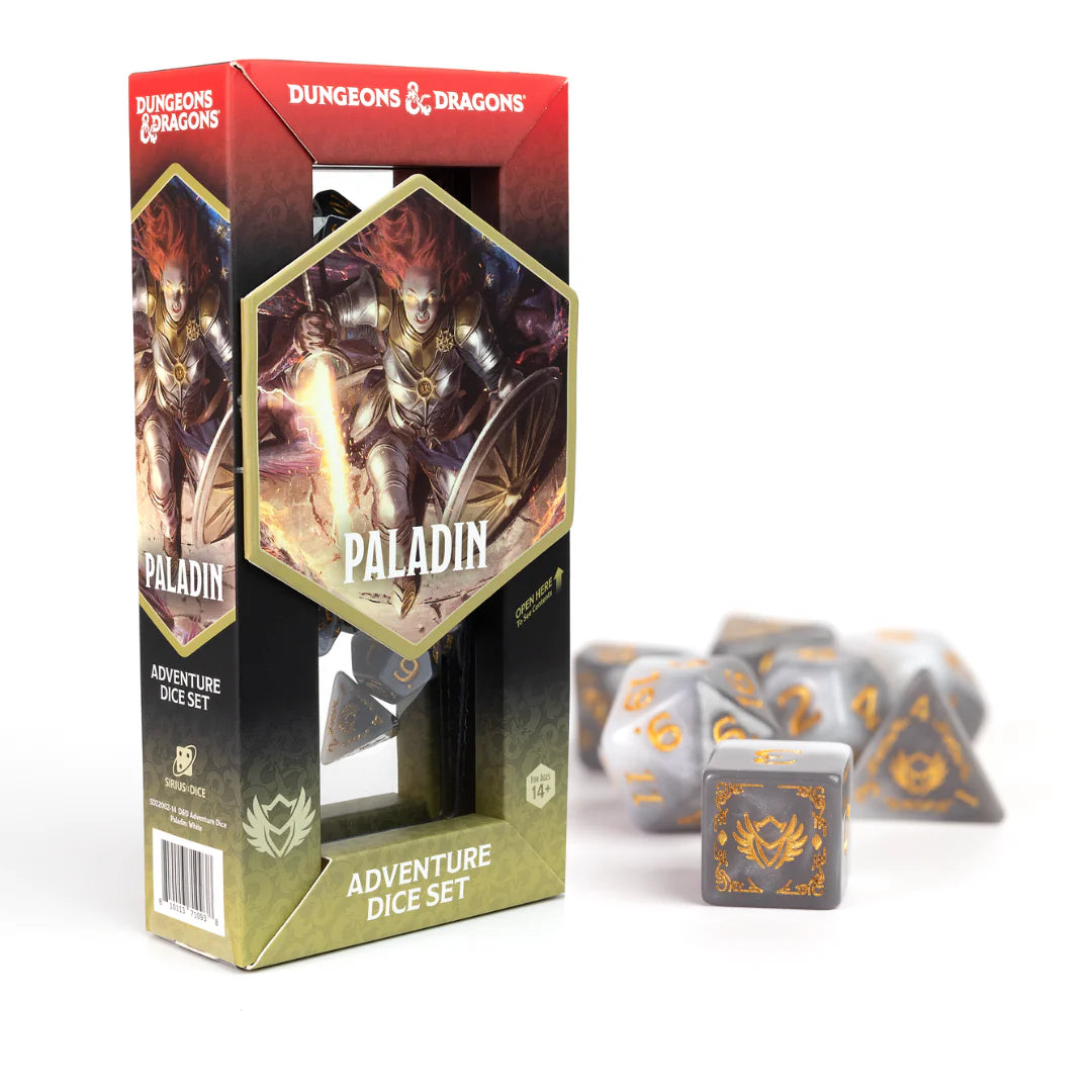 Dungeons & Dragons: Paladin - Adventure Dice Set (White/Grey)