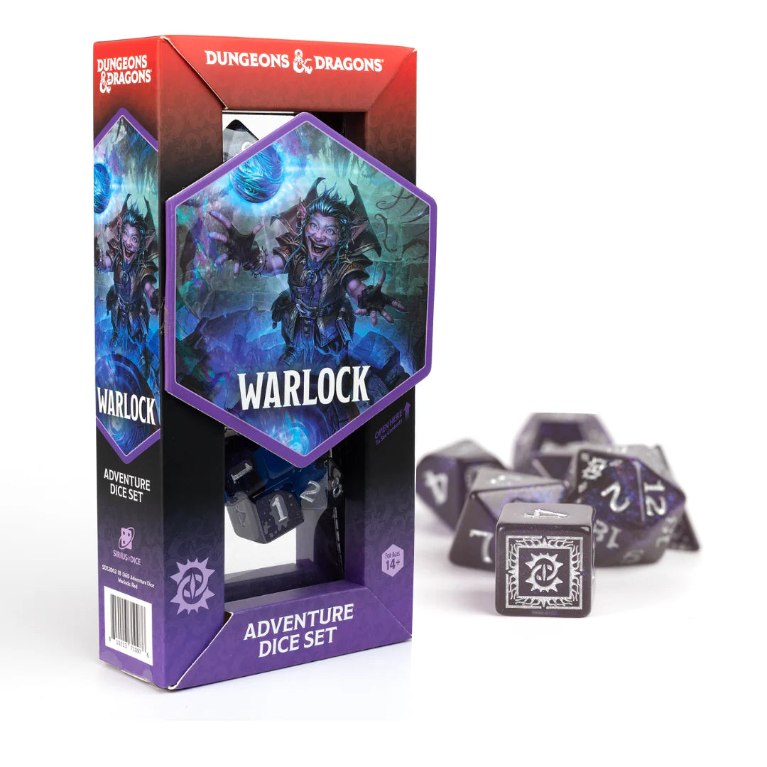 Dungeons & Dragons: Warlock - Adventure Dice Set (Purple)