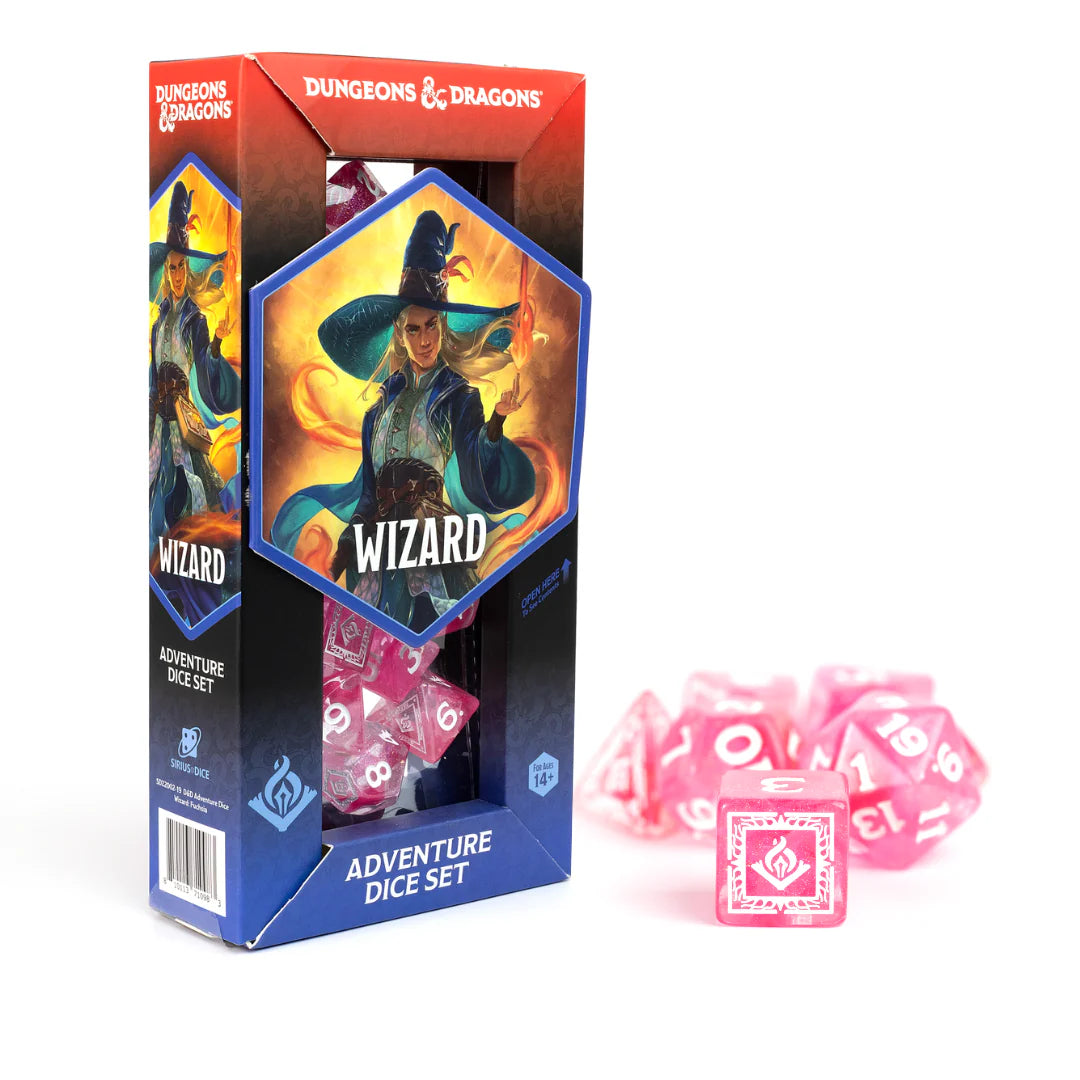 Dungeons & Dragons: Wizard - Adventure Dice Set (Fuchsia)