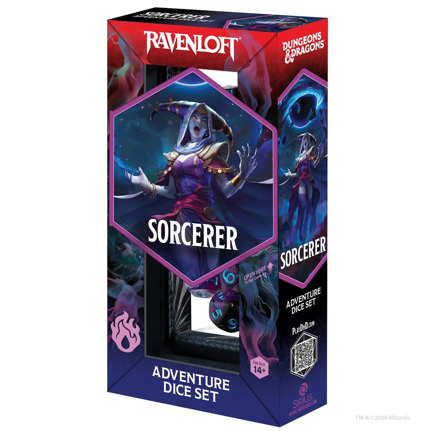 Dungeons & Dragons Ravenloft: Sorcerer - Adventure Dice Set (Purple)
