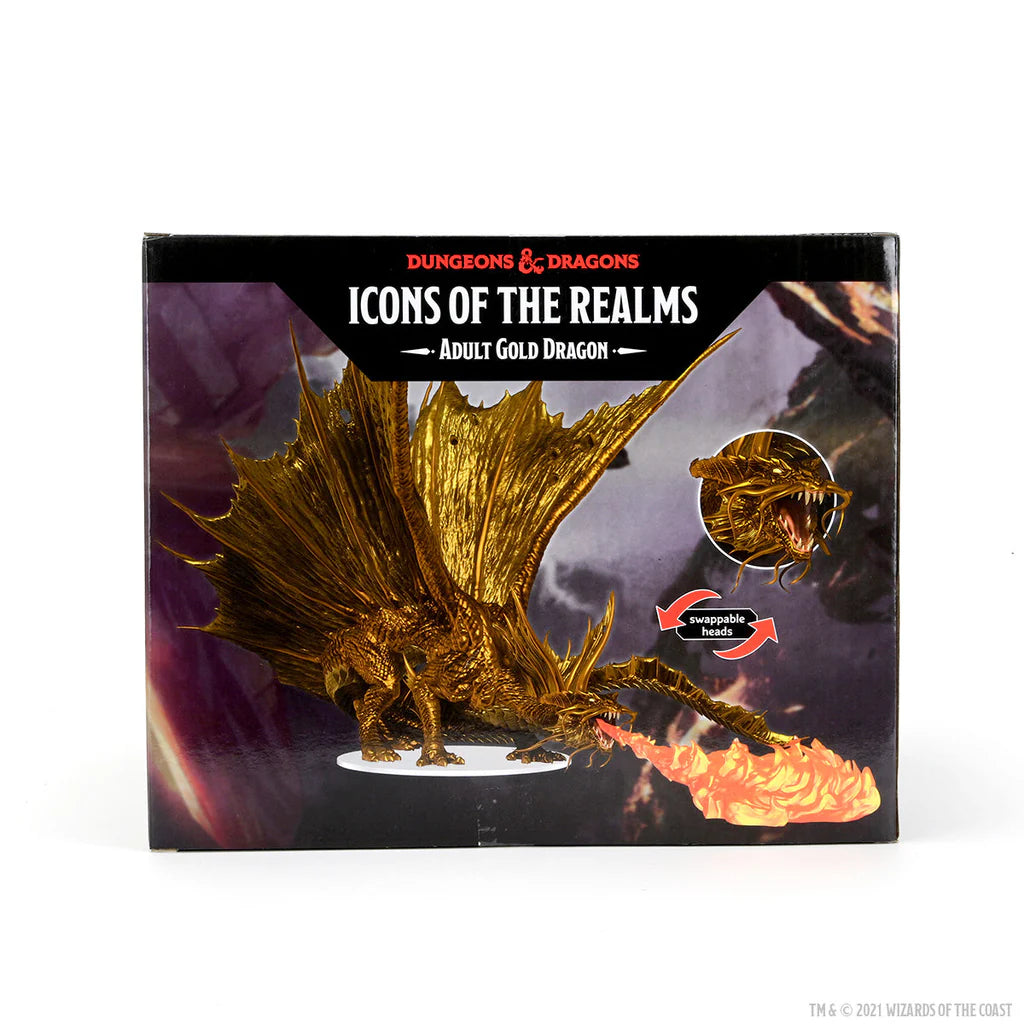 Dungeons & Dragons Miniatures, Pre-Painted: Icons of the Realms - Adult Gold Dragon
