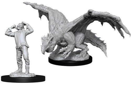 Dungeons & Dragons: Nolzur's Marvelous Miniatures - Green Dragon Wyrmling & Afflicted Elf