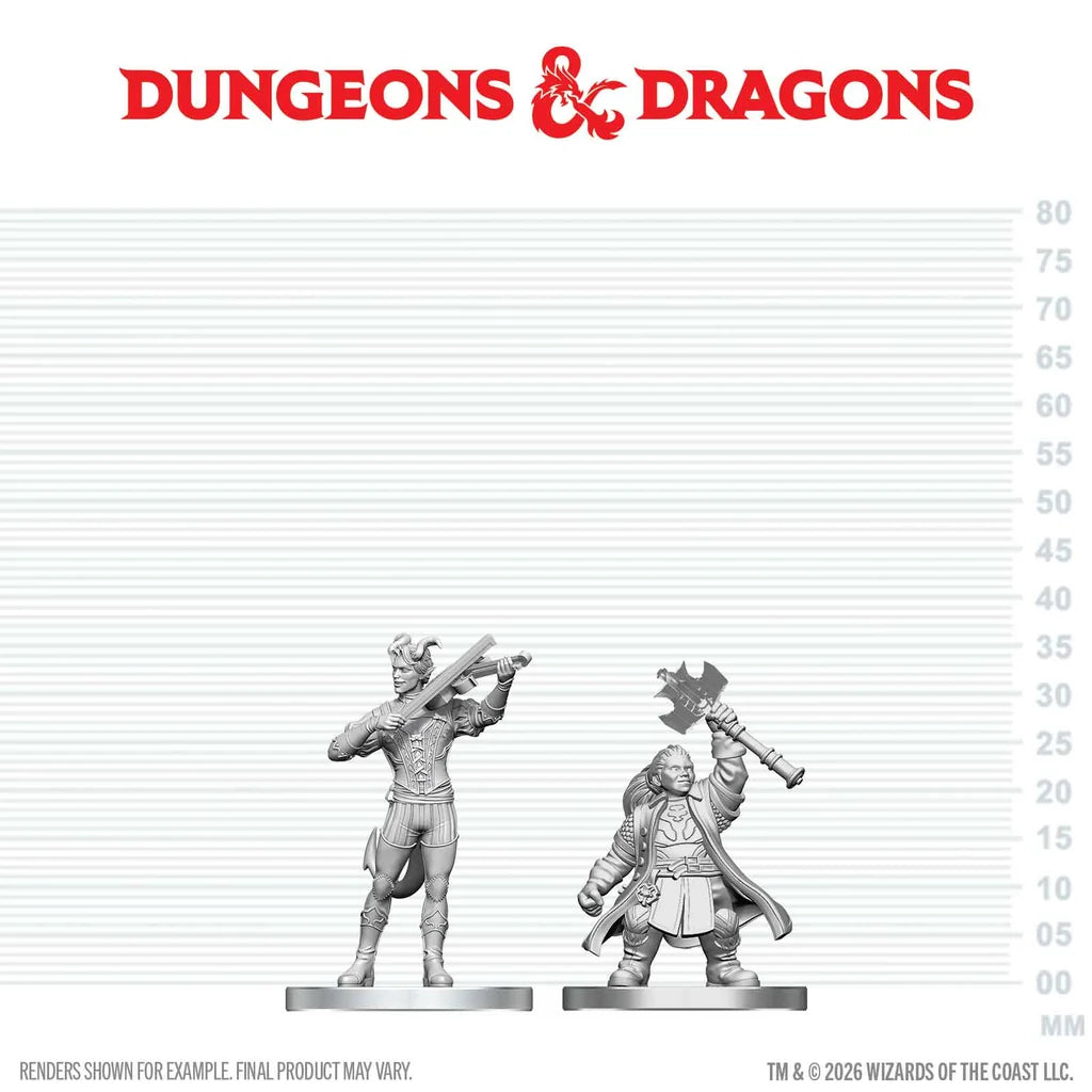 Dungeons & Dragons: Nolzur's Marvelous Miniatures - Tiefling Bard & Dwarf Cleric