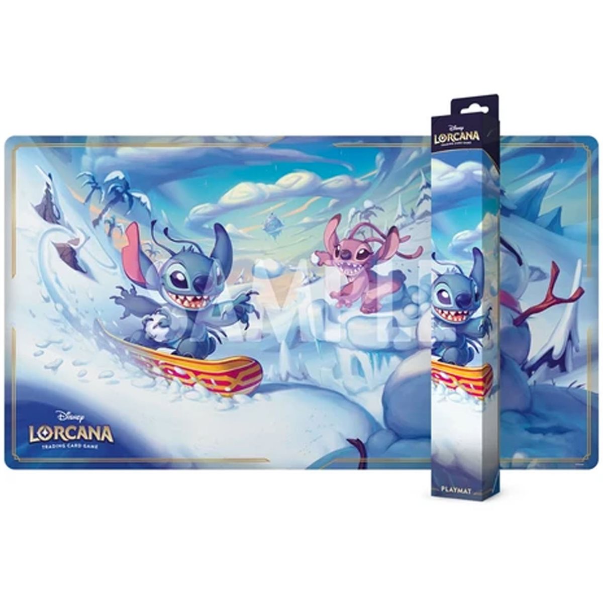 Disney Lorcana: Hyperia City Snowboarding Stitch Playmat