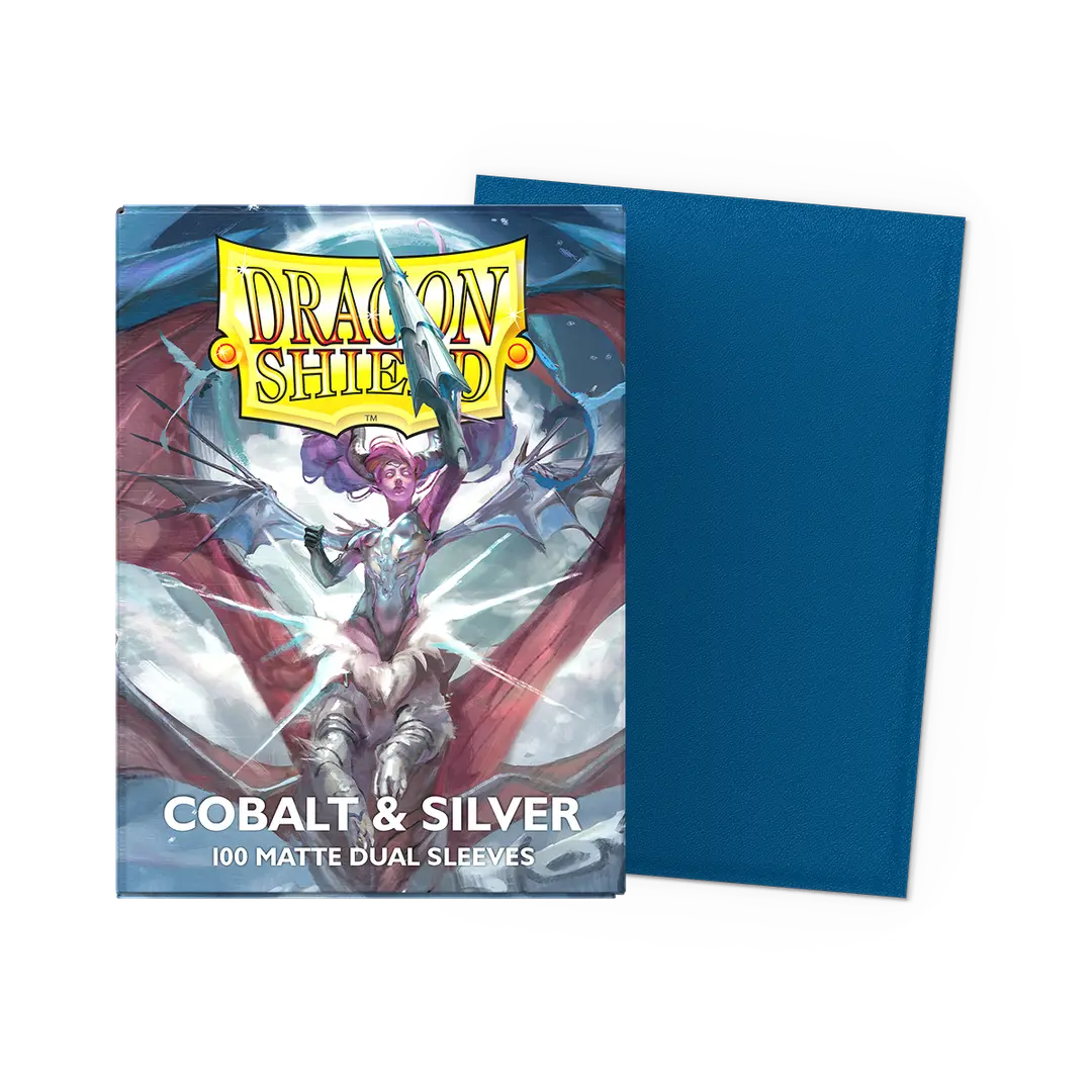 Dragon Shield: Cobalt & Silver Matte Dual Sleeves (100)