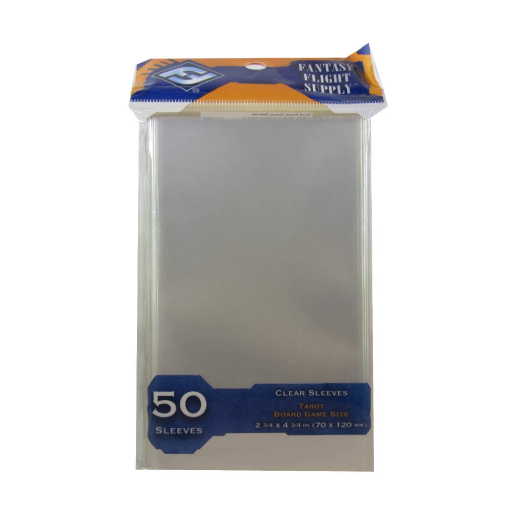 Fantasy Flight Games: Clear Sleeves - Tarot Board Game Size Fantasy Flight Games: Clear Sleeves - Tarot Board Game Size