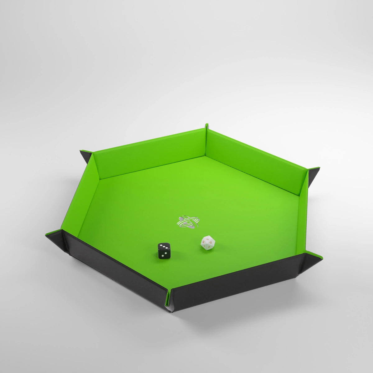 Gamegenic: Hexagonal Magnetic Dice Tray (Black/Green)