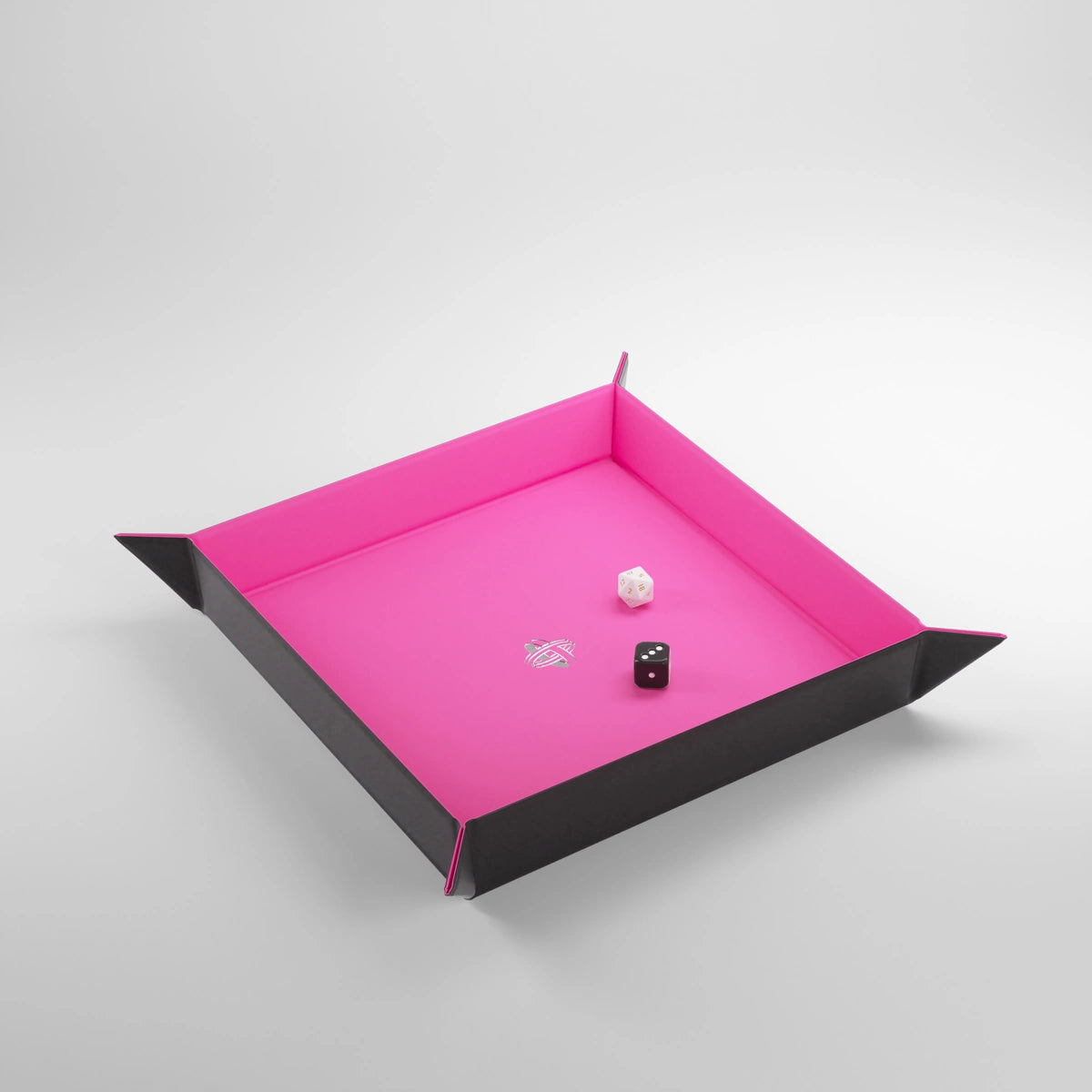Gamegenic: Square Magnetic Dice Tray (Black/Pink)