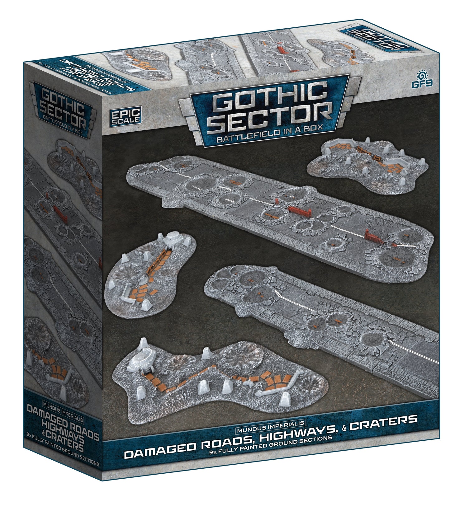 Gothic Sector Battlefield in a Box: Mundus Imperialis - Damaged Roads, Highways, & Craters