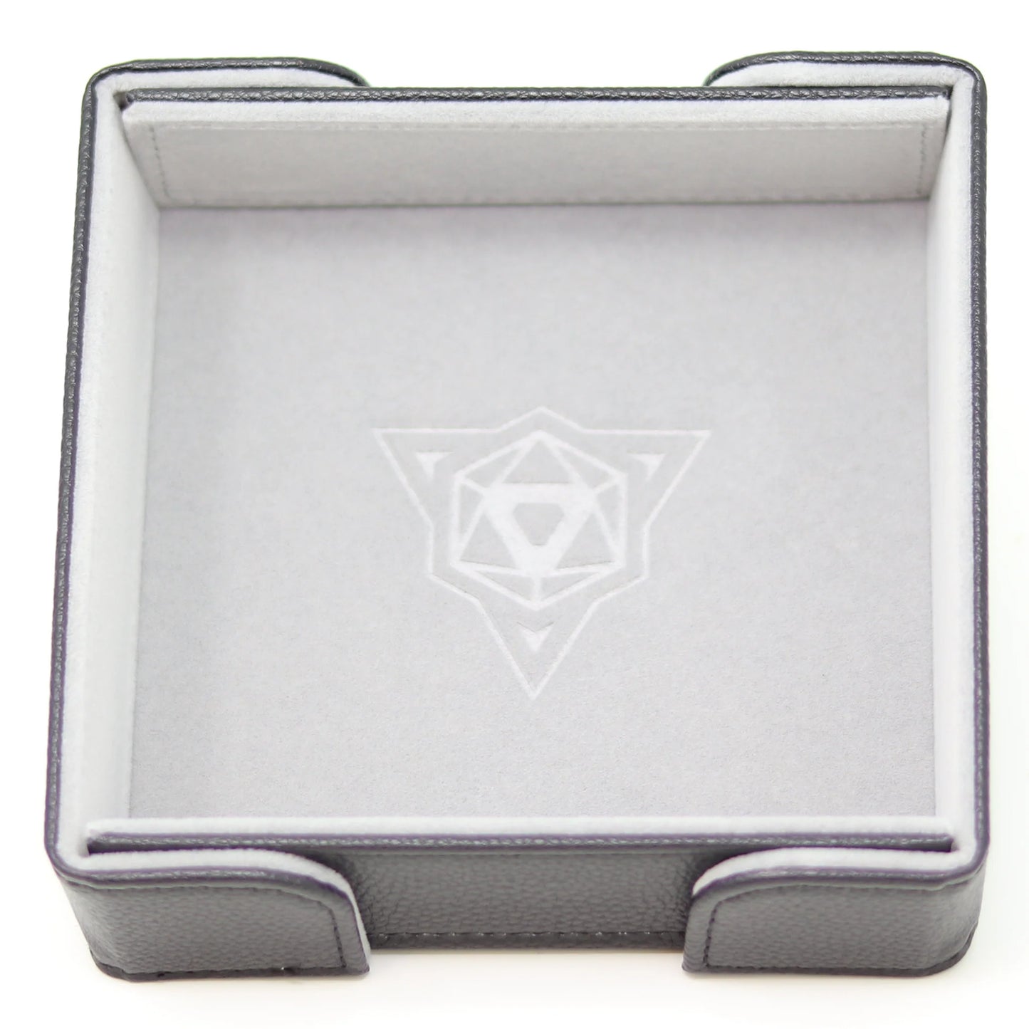Magnetic Square Folding Dice Tray (Grey)