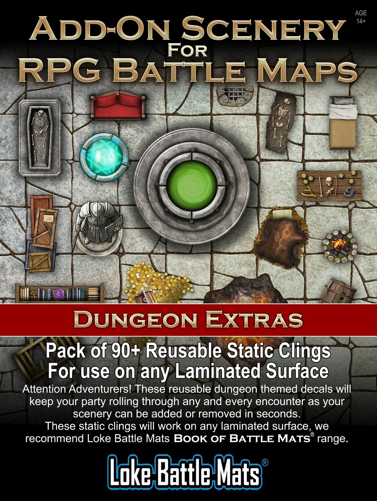 Add-On Scenery for RPG Battle Maps: Dungeon Extras