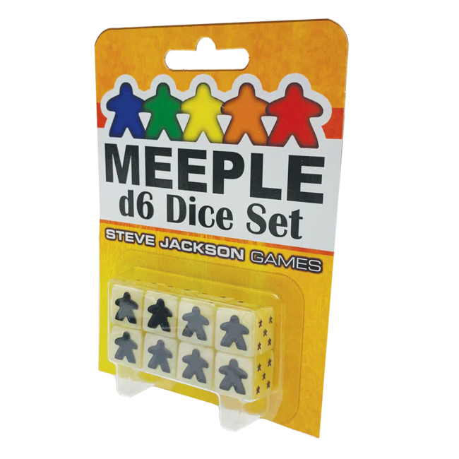 Meeple d6 Dice Set (White)
