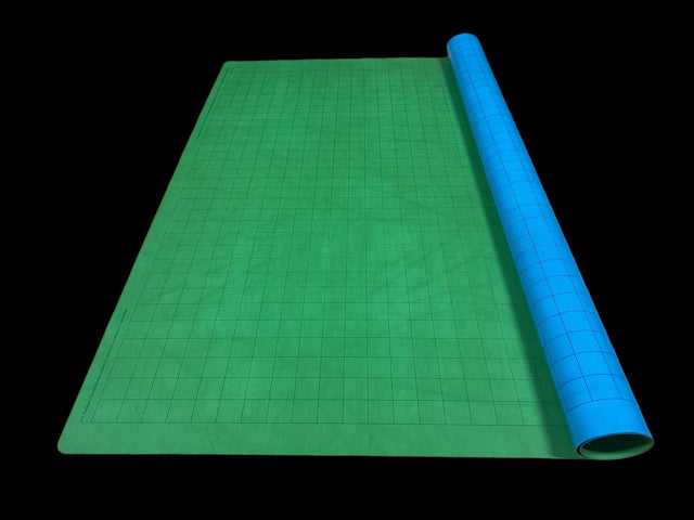 2-Color Vinyl Game Mat: Megamat Blue & Green 1" Square