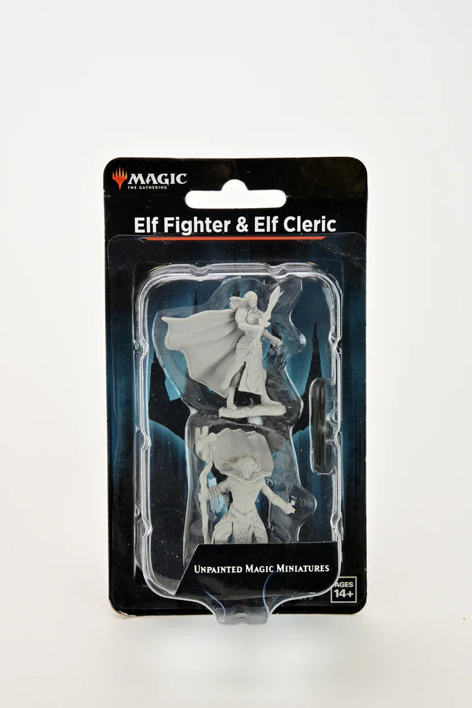 Magic: The Gathering Miniatures - Elf Fighter & Elf Cleric