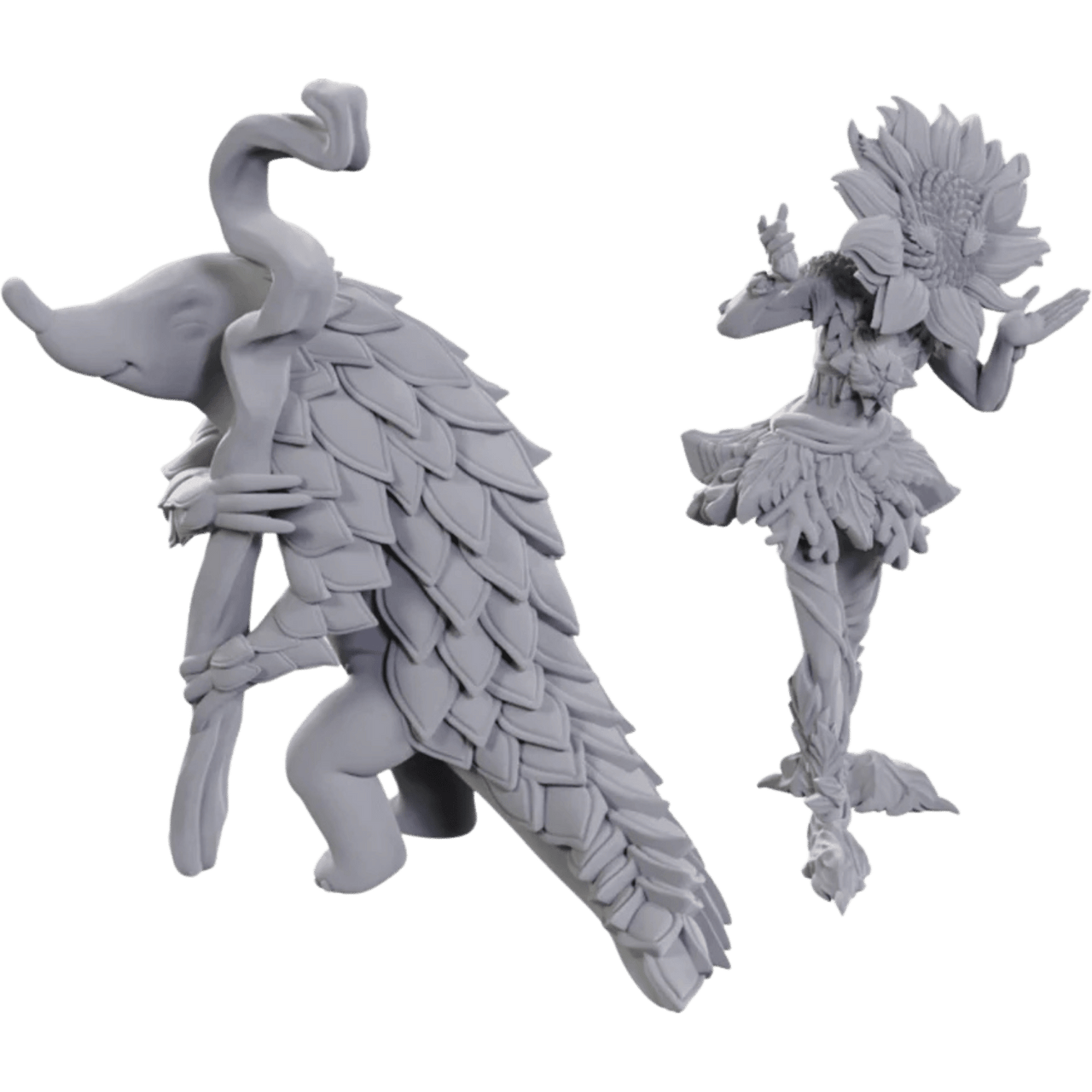 Pathfinder Battles Miniatures: Sunflower Leshy and Fruit Leshy