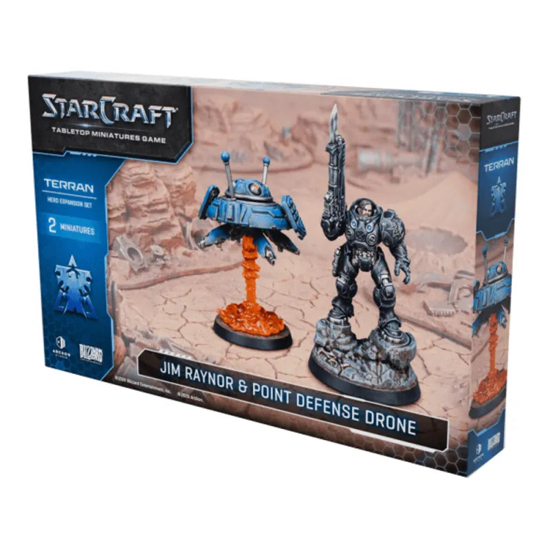 Starcraft: Tabletop Miniatures Game - Terran Hero Expansion Set: Jim Raynor & Point Defense Drone
