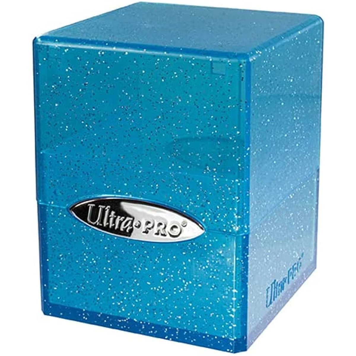 Satin Glitter Cube Deck Box - Blue