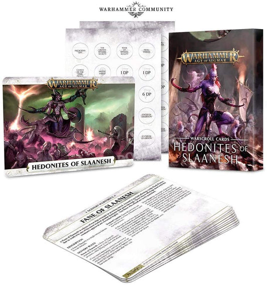 Warhammer: Age of Sigmar - Hedonites of Slaanesh Warscroll Cards