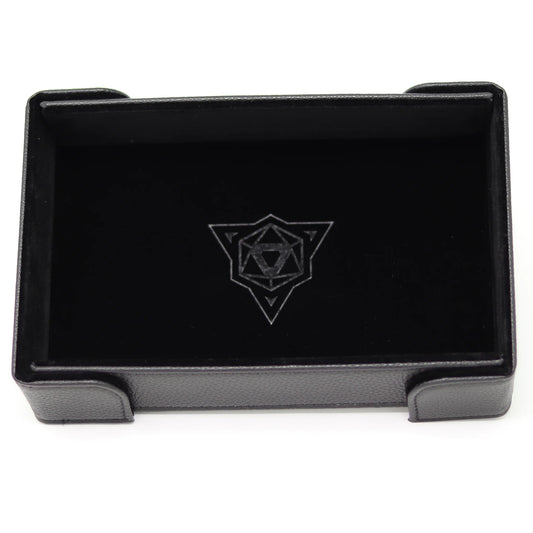 Magnetic Rectangle Folding Dice Tray (Black)