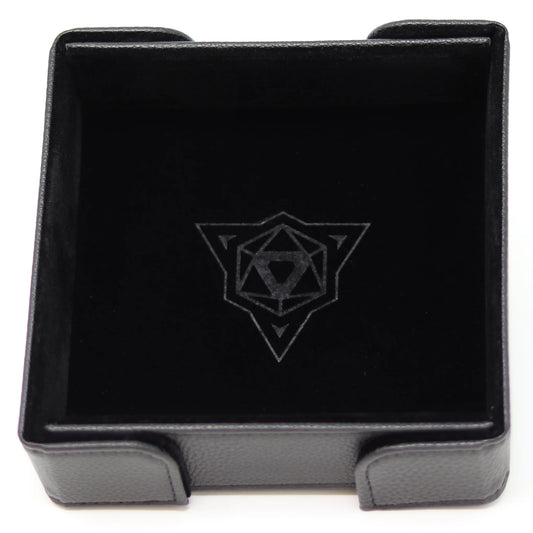 Magnetic Square Folding Dice Tray (Black)
