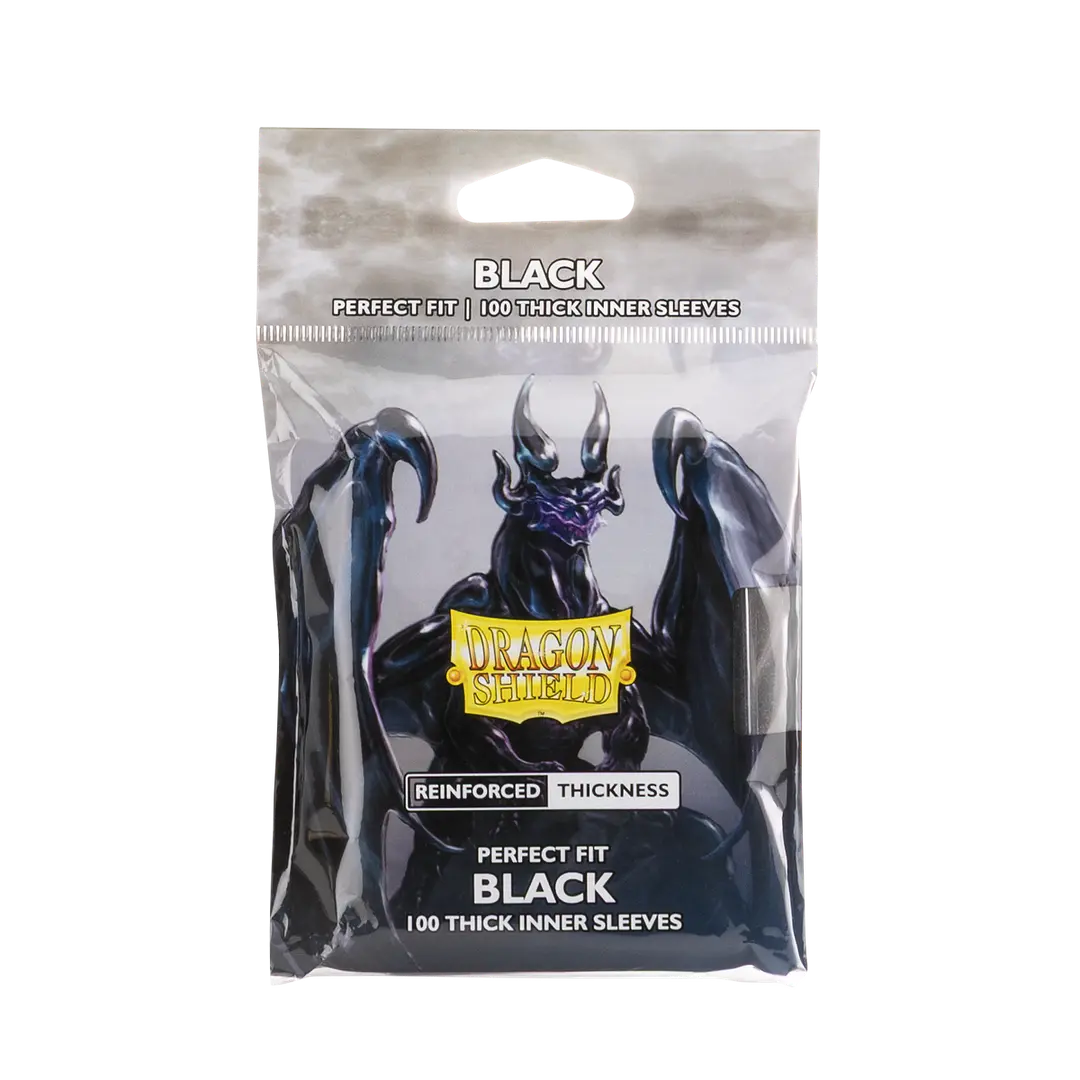 Dragon Shield: Perfect Fit Black - Thick Inner Sleeves (100)