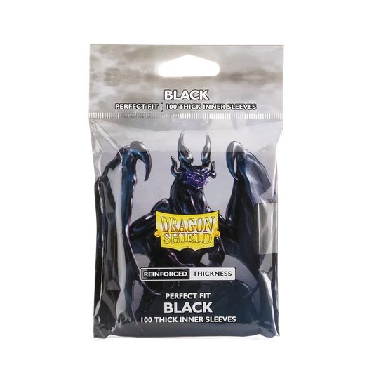 Dragon Shield: Perfect Fit Black - Thick Inner Sleeves (100)
