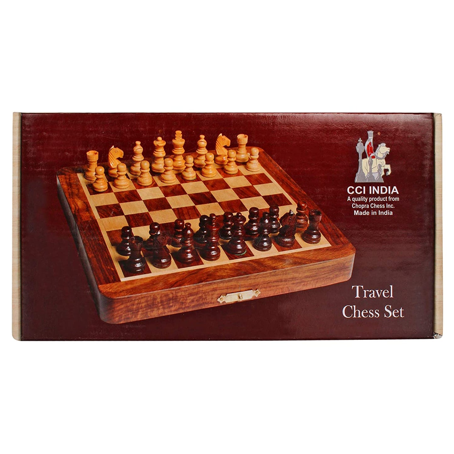 10" Folding Wood Magnetic Chess Set