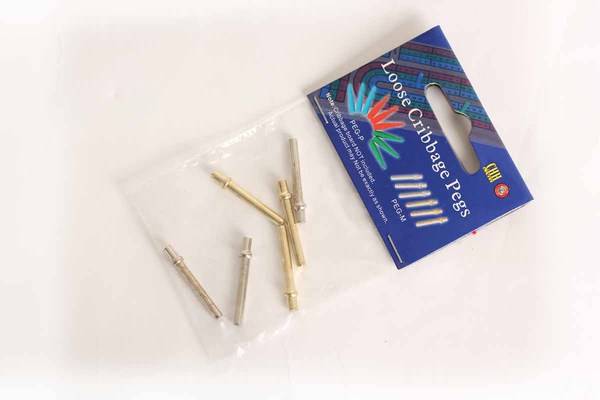 6-Piece Metal Cribbage Pegs