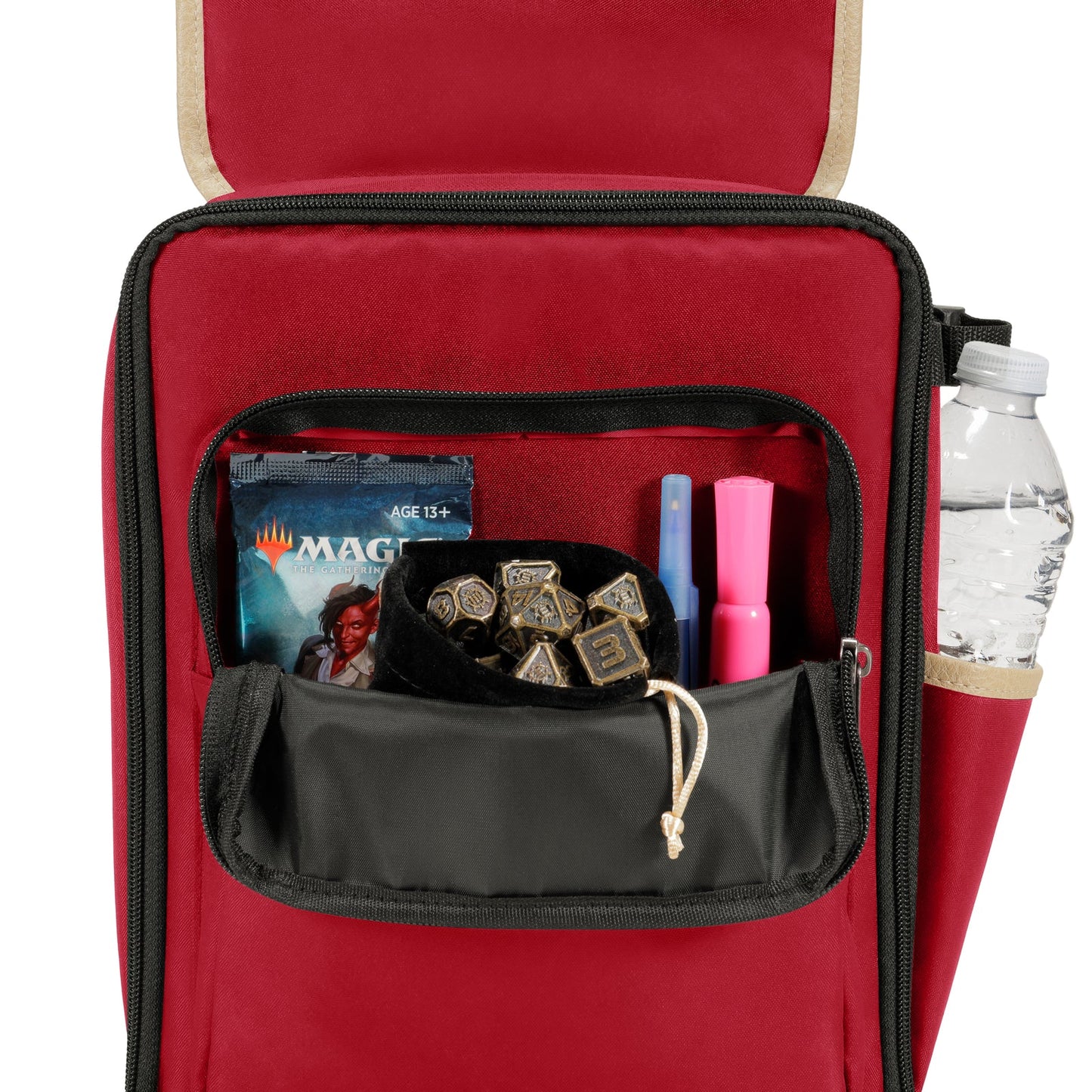 Enhance Designer Edition: Compact Trading Card Backpack (Red)
