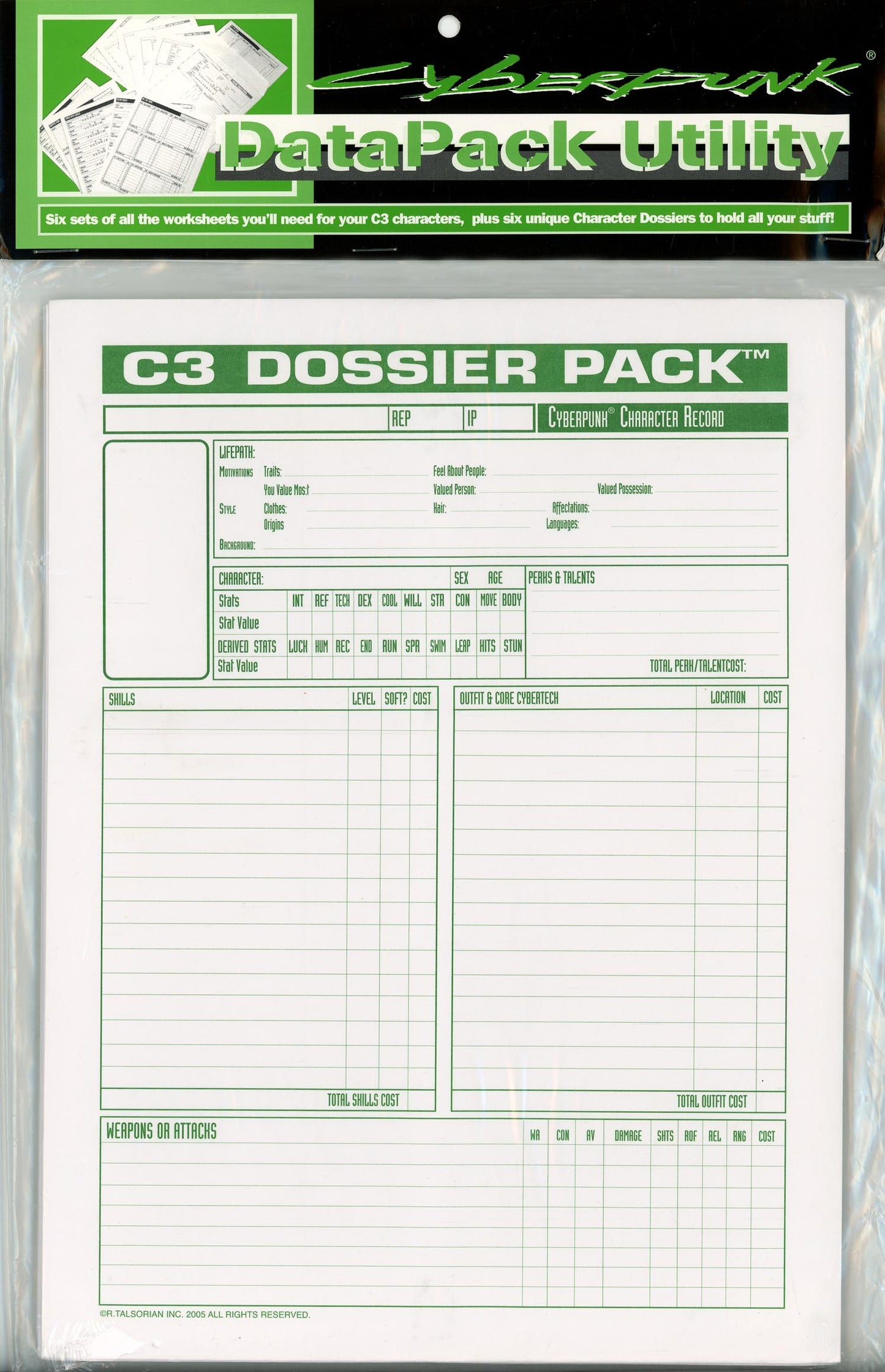 Cyberpunk C3 Dossier Pack