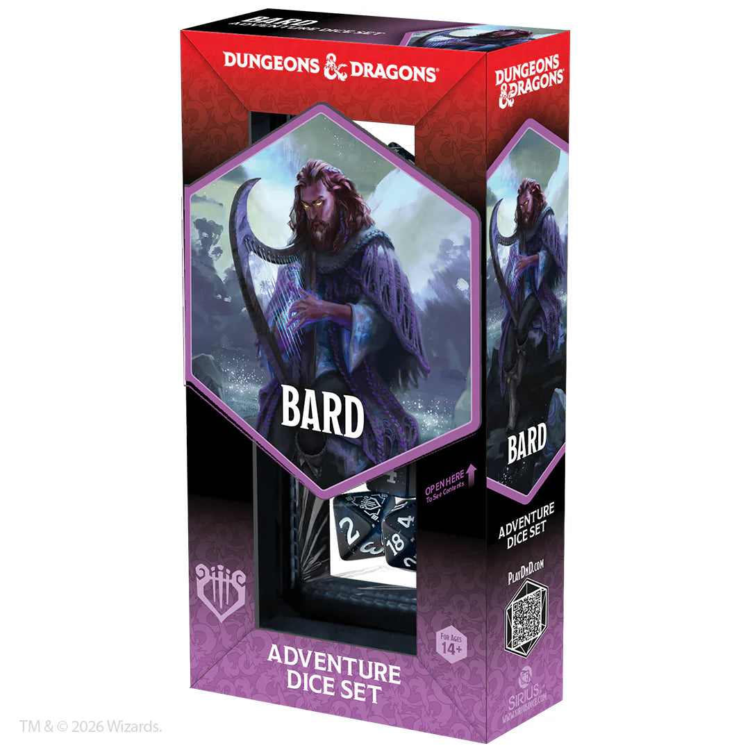 Dungeons & Dragons: Bard - Adventure Dice Set (Blue/Black)