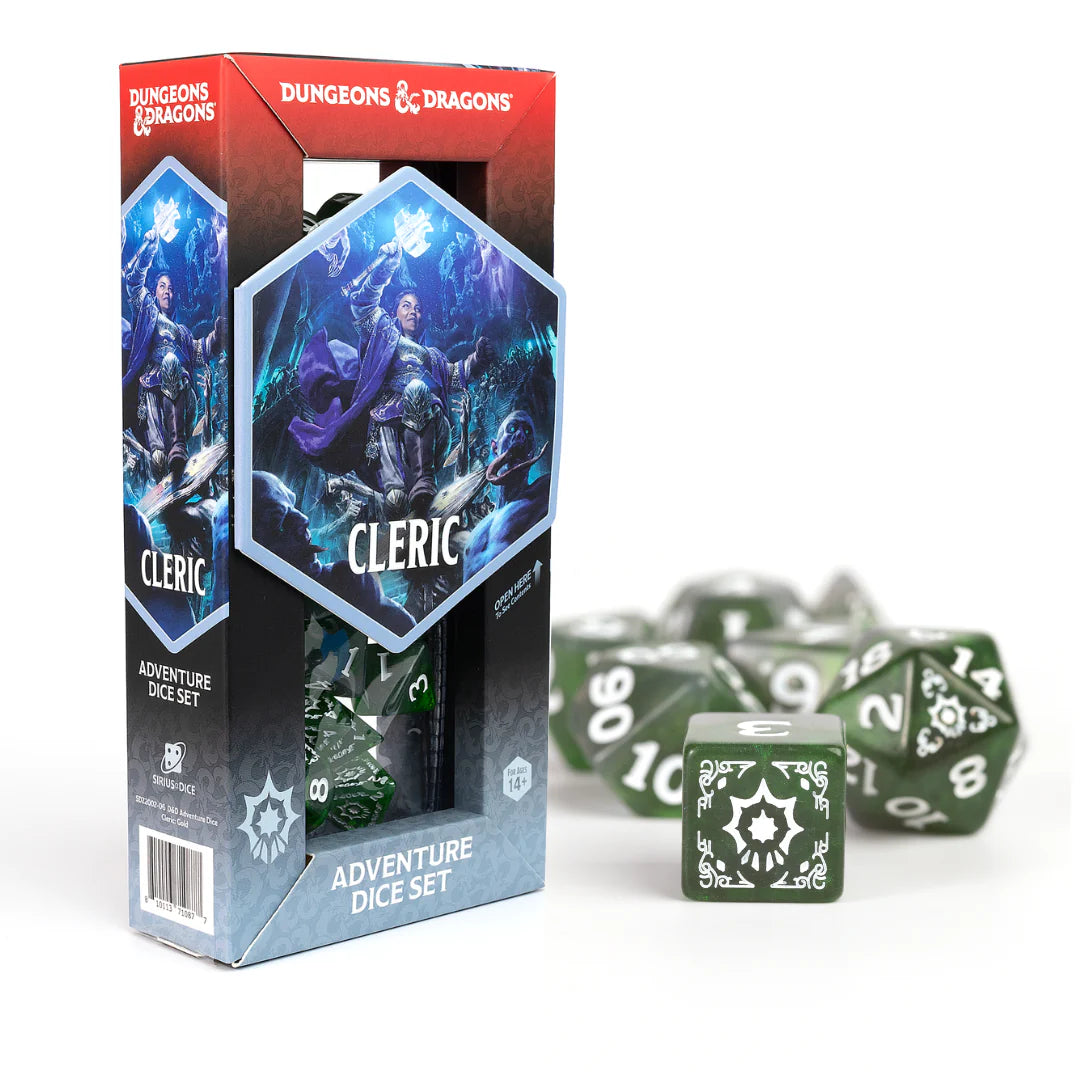 Dungeons & Dragons: Cleric - Adventure Dice Set (Green)