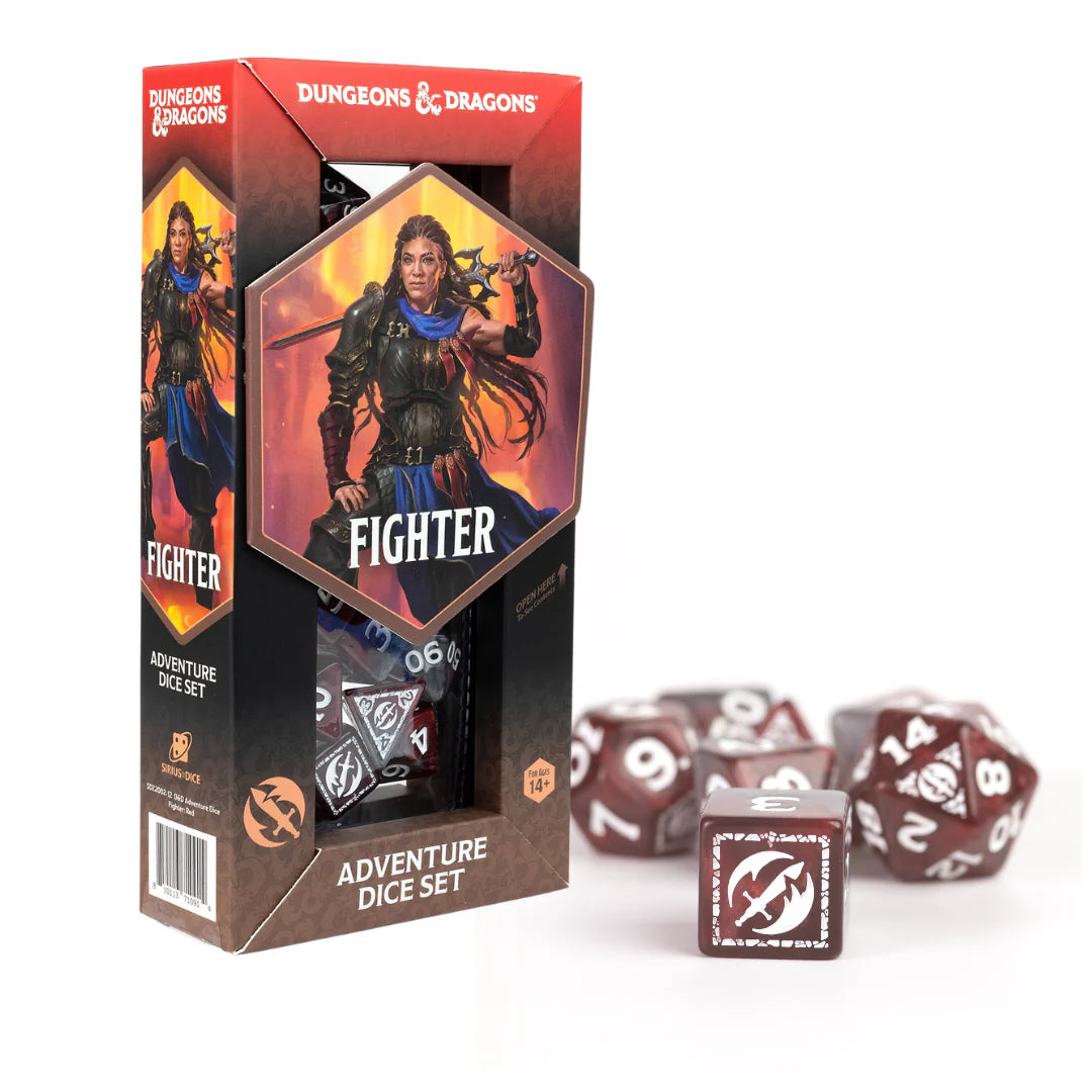 Dungeons & Dragons: Fighter - Adventure Dice Set (Red)