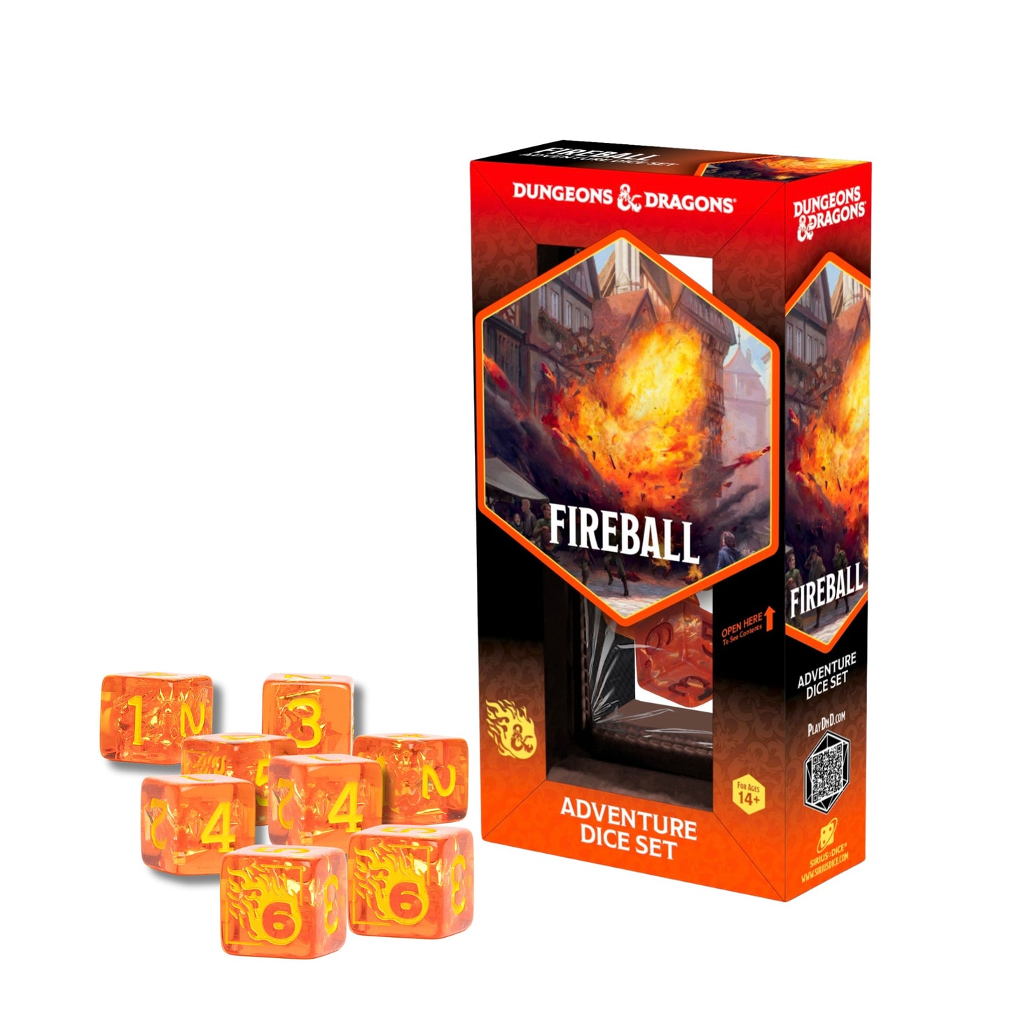 Dungeons & Dragons: Adventure Dice Set - Fireball