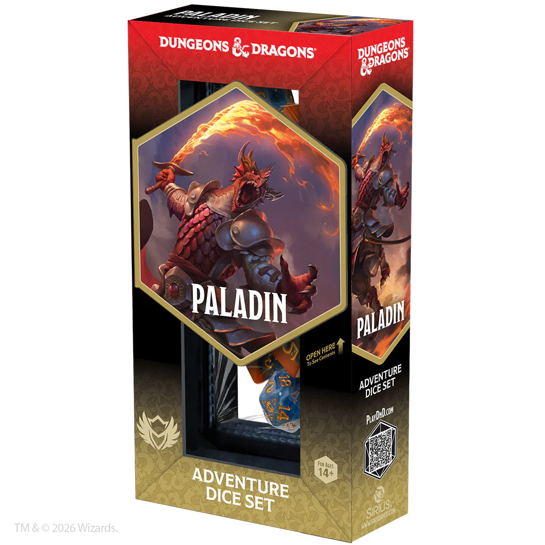 Dungeons & Dragons: Paladin Adventure Dice Set (Orange/Blue)