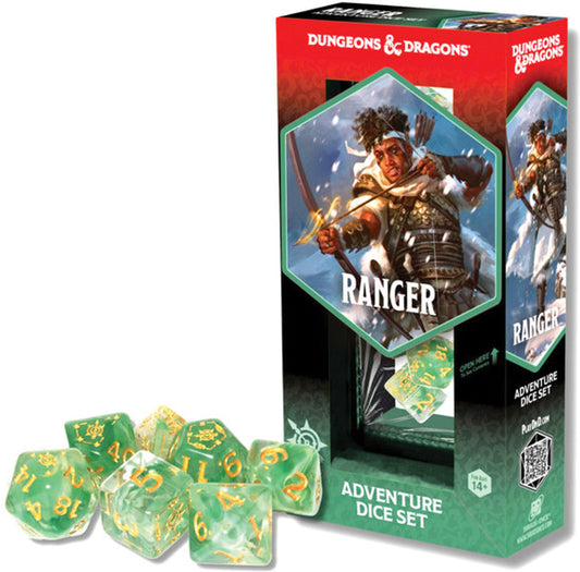 Dungeons & Dragons: Adventure Dice Set - Ranger (White/Green)