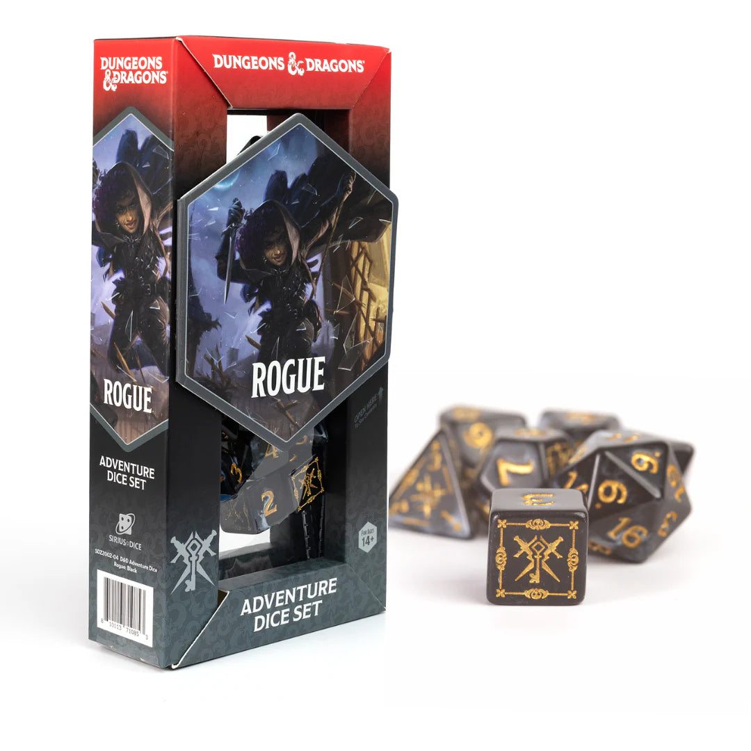 Dungeons & Dragons: Rogue - Adventure Dice Set (Black)