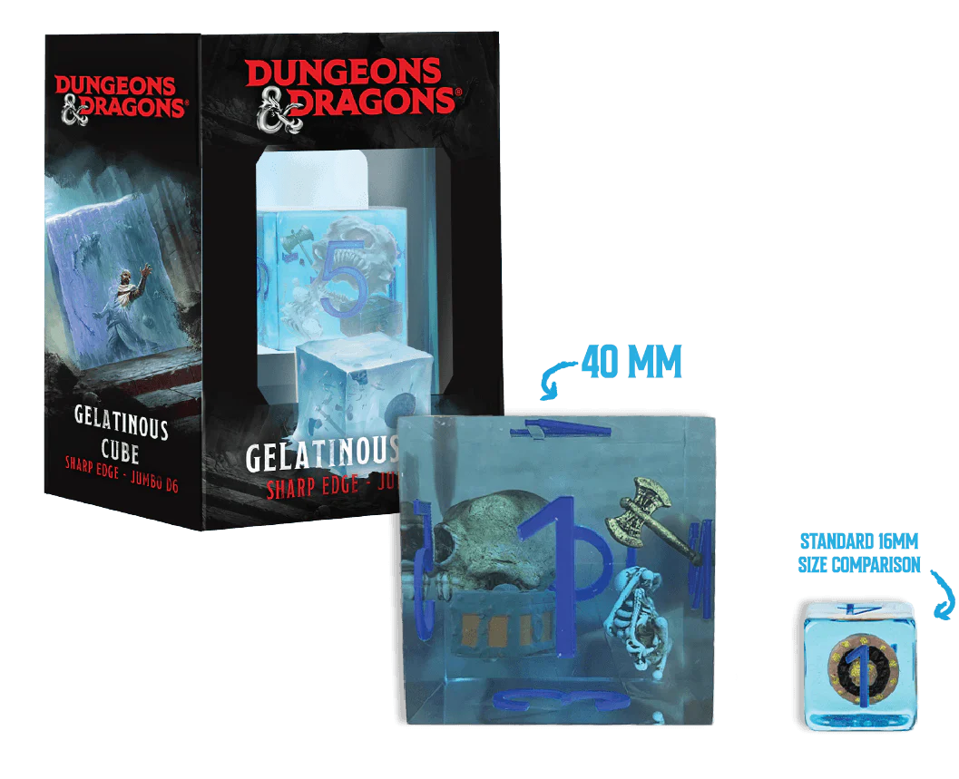 Dungeons & Dragons: Gelatinous Cube - Sharp Edge Jumbo D6