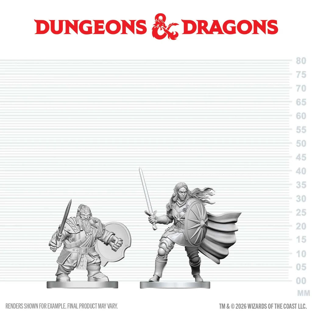 Dungeons & Dragons: Nolzur's Marvelous Miniatures - Dwarf Fighter & Orc Paladin