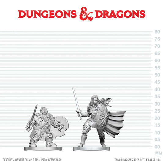 Dungeons & Dragons: Nolzur's Marvelous Miniatures - Dwarf Fighter & Orc Paladin