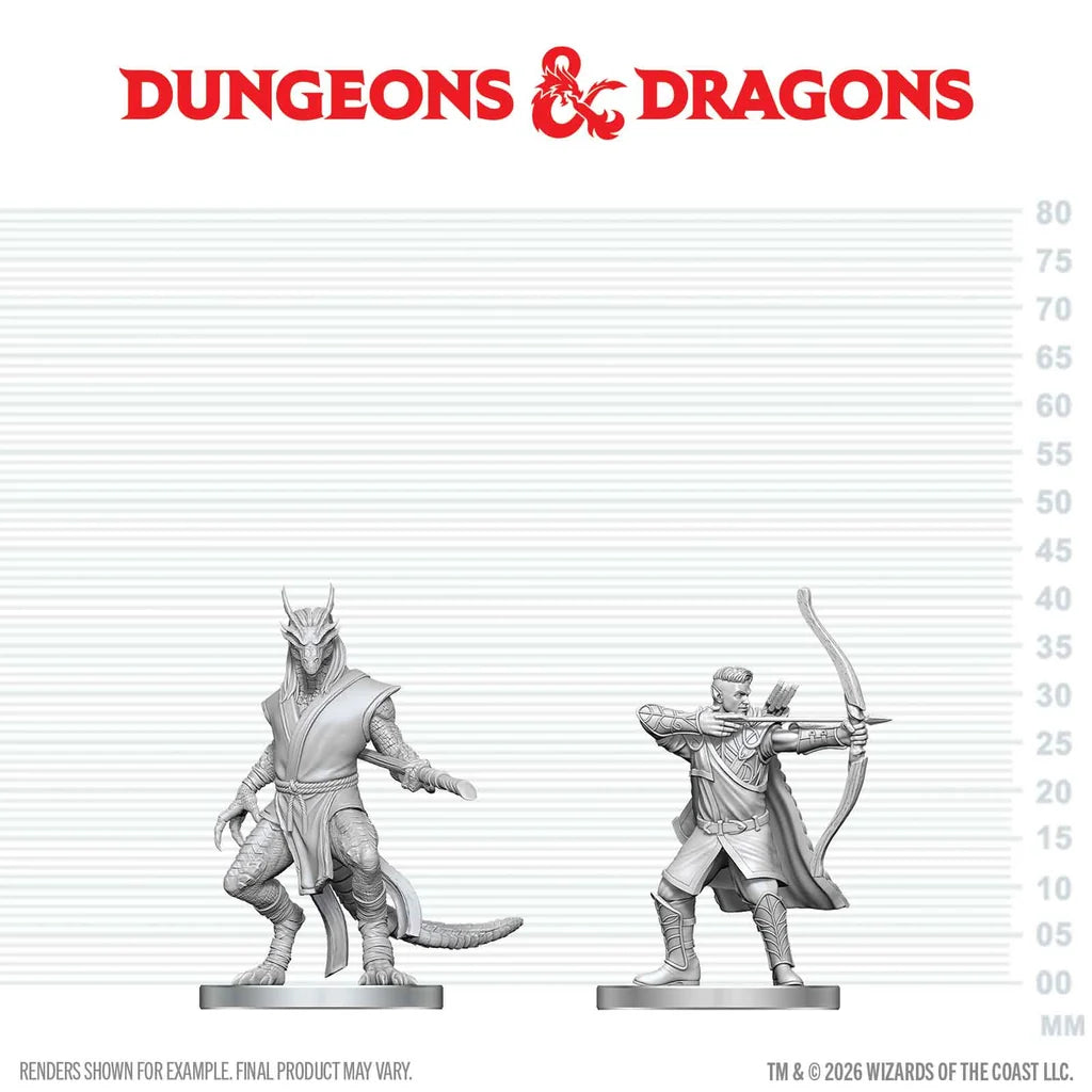 Dungeons & Dragons: Nolzur's Marvelous Miniatures - Elf Ranger & Dragonborn Monk