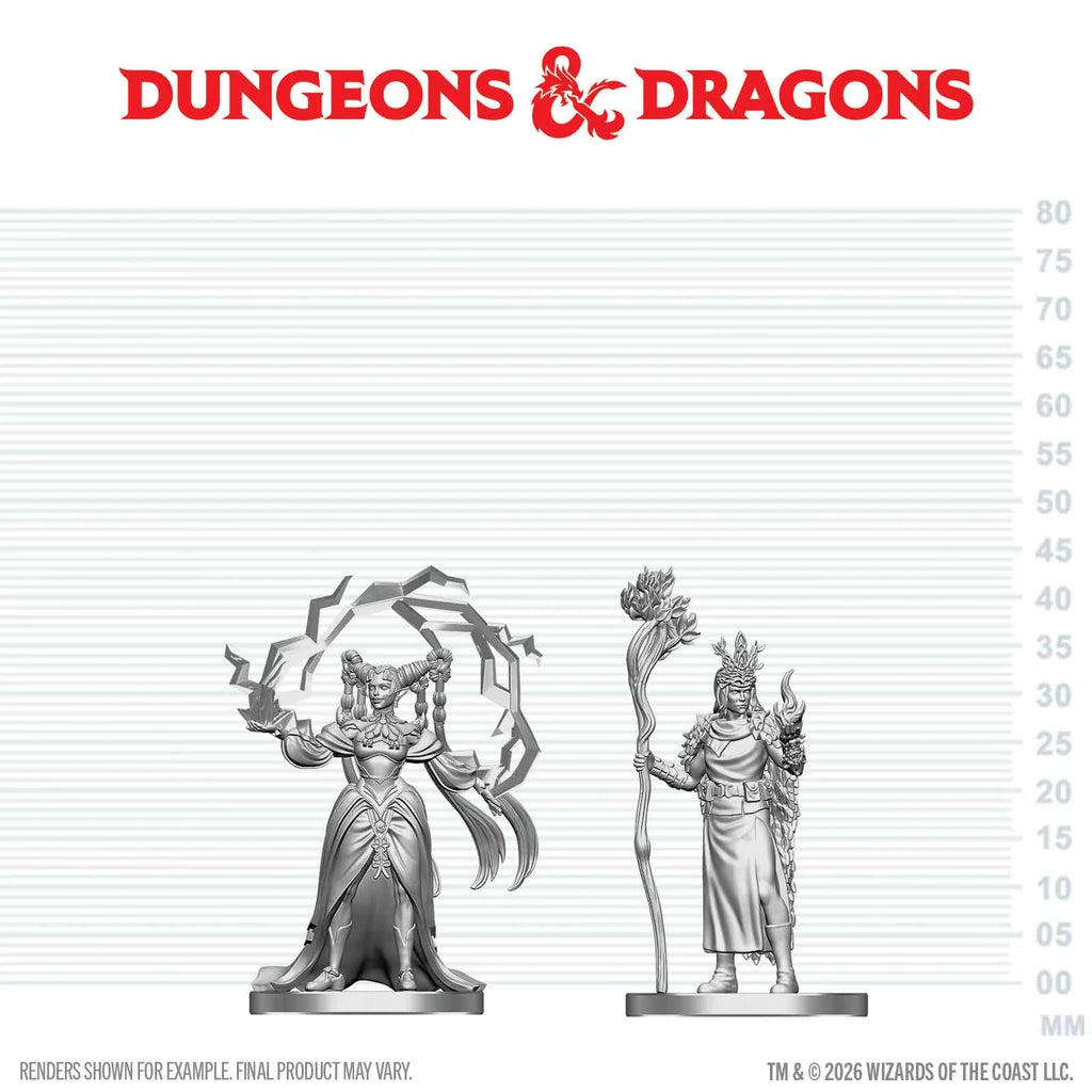 Dungeons & Dragons: Nolzur's Marvelous Miniatures - Human Druid & Elf Sorcerer