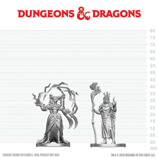 Dungeons & Dragons: Nolzur's Marvelous Miniatures - Human Druid & Elf Sorcerer