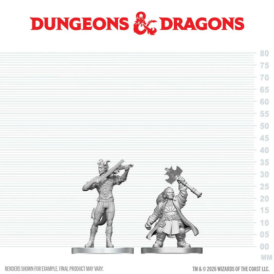 Dungeons & Dragons: Nolzur's Marvelous Miniatures - Tiefling Bard & Dwarf Cleric