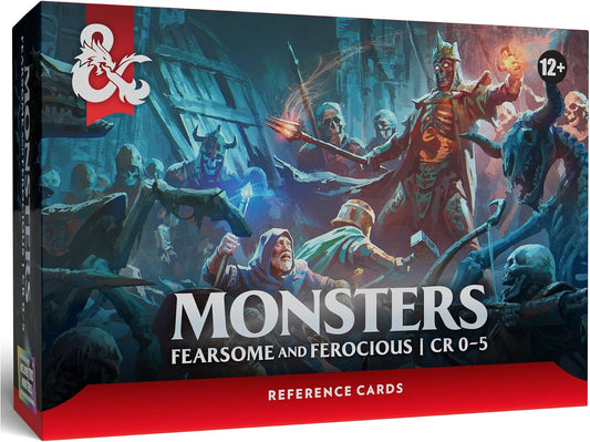 Dungeons & Dragons: Monsters - Fearsome and Ferocious CR 0-5 Reference Cards