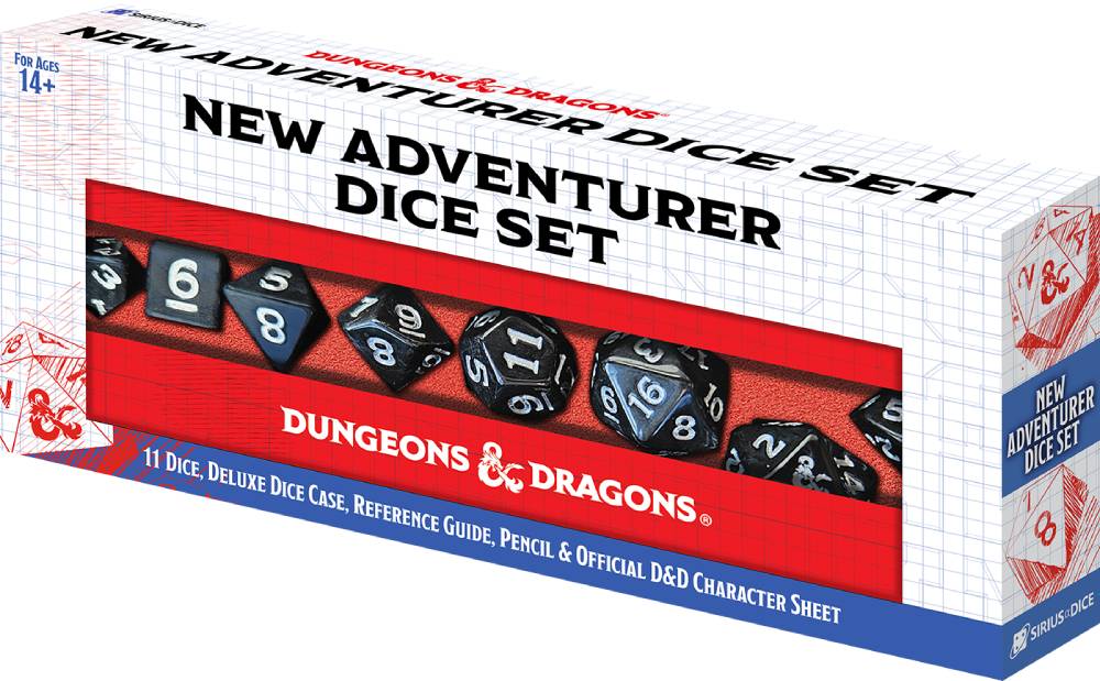 Dungeons & Dragons: New Adventurer Dice Set - Black