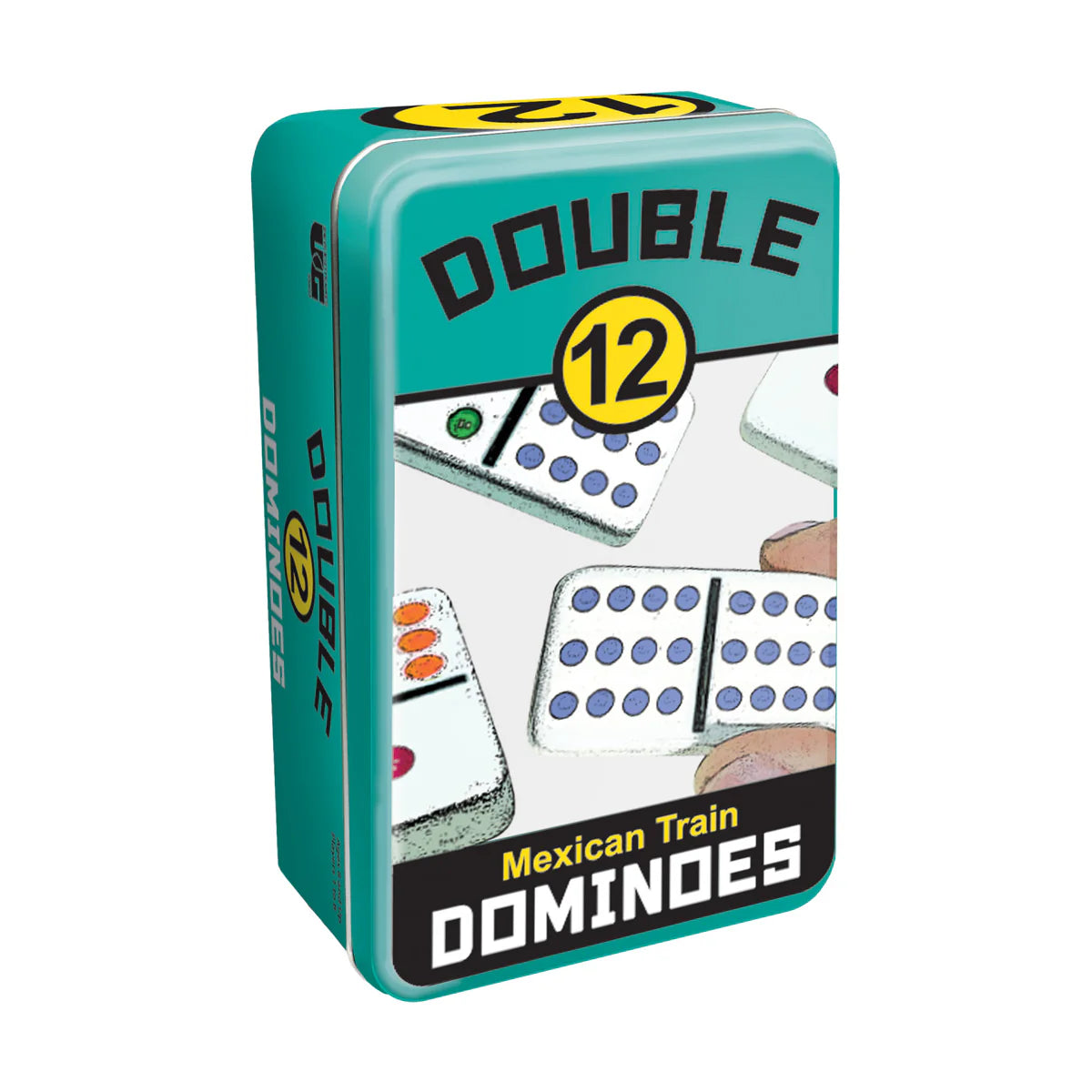 Double 12 Mexican Train Dominoes Tin