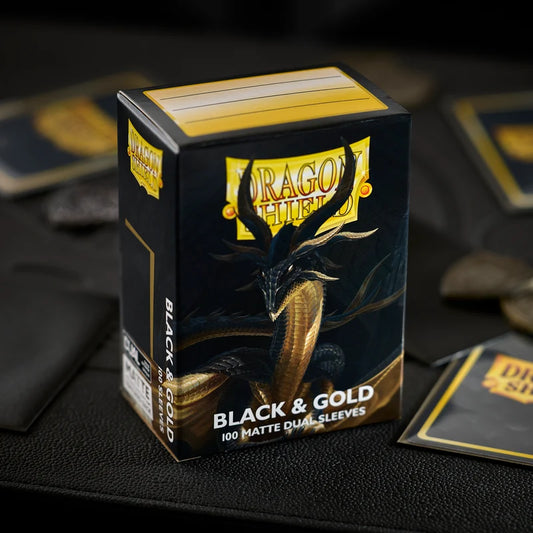 Dragon Shield: Black & Gold Matte Dual Sleeves (100)